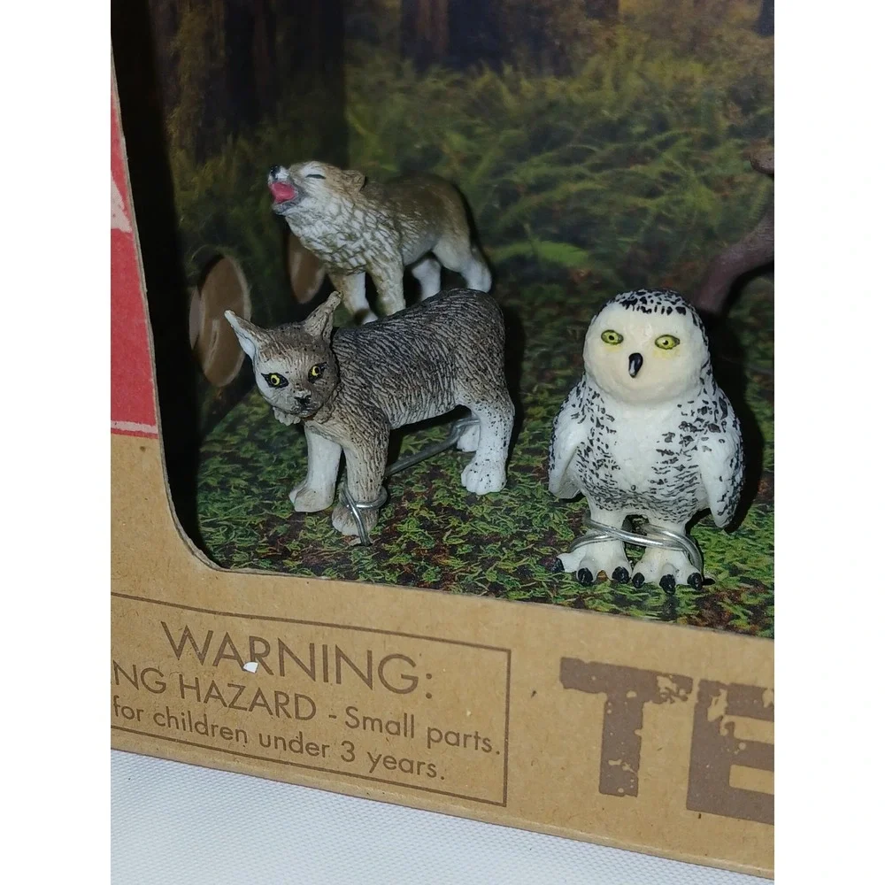 New Terra North American Wild Animals ‎ Forest Figures Play Set Toys Box